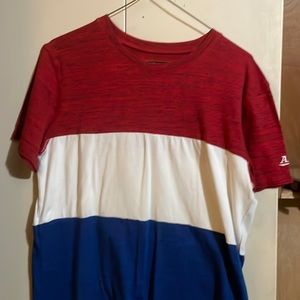 Men small American eagle t shirt red white and blue
